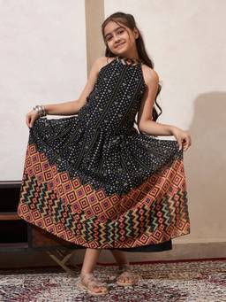 Bugandbees - Girls Black Chiffon Co-Ord set