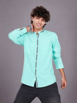 TeenTrums - Boys Teal Cotton Shirt