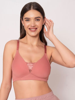 Chelvet - Pink Solid Workout Bra
