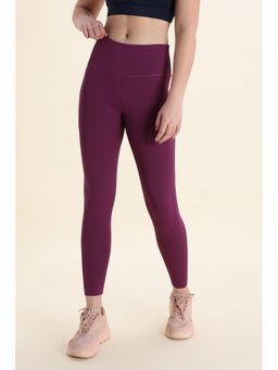 Zivame - Zelocity Quick Dry Gym Purple Leggings