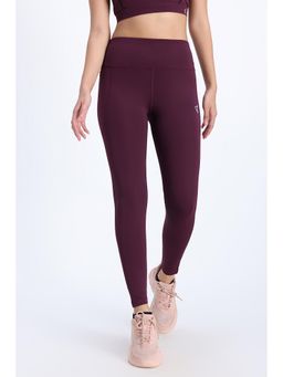 Zivame - Zelocity Quick Dry Gym Purple Leggings