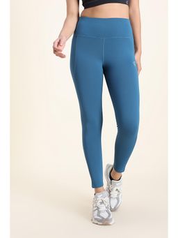 Zivame - Zelocity Quick Dry Gym Blue Leggings