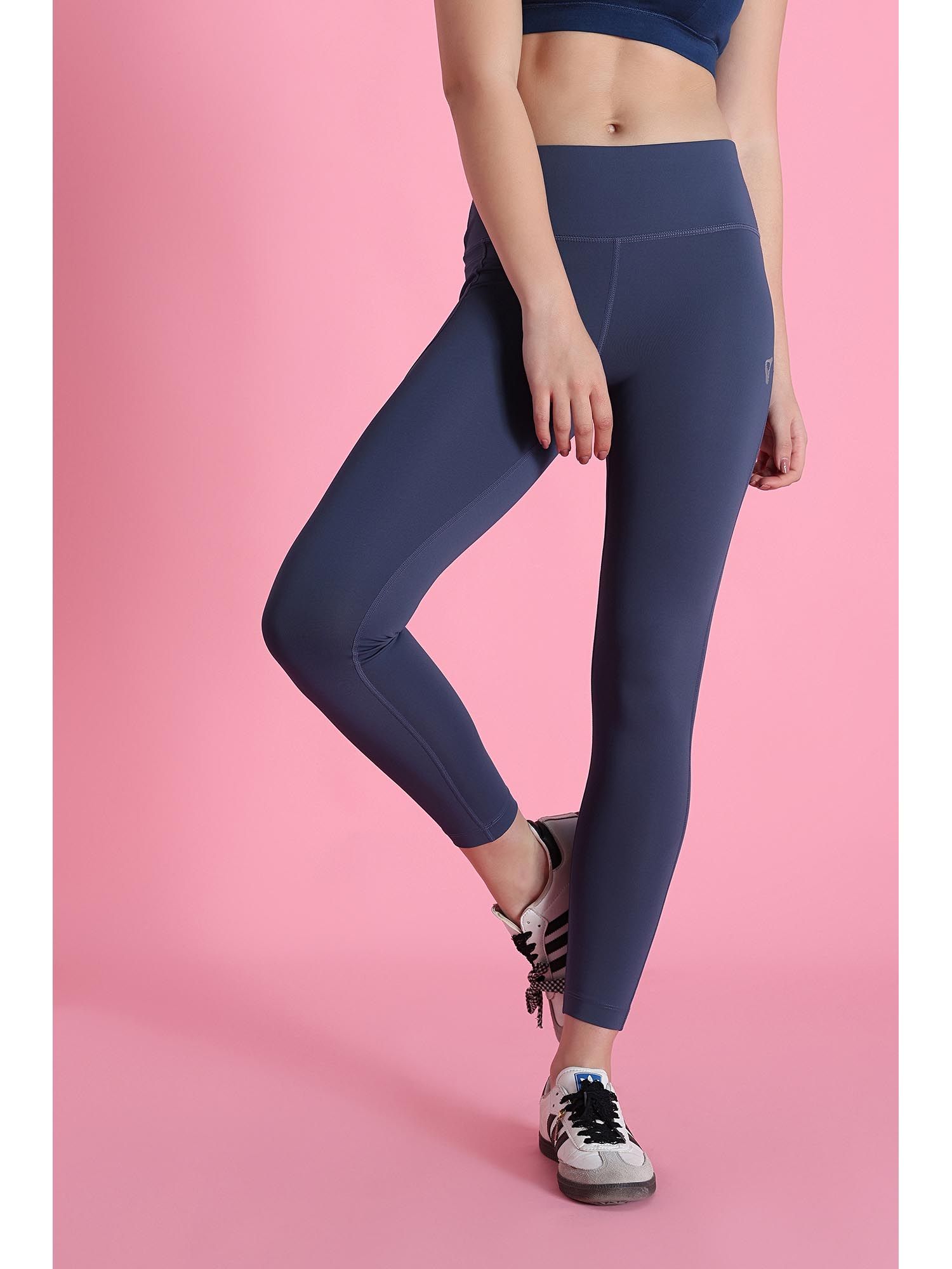 zivame Zelocity Quick Dry Gym Navy Blue Leggings-picture-5