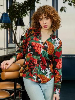 PINACOLADA - Multicolor Abstract Full Sleeve Regular Casual Shirt