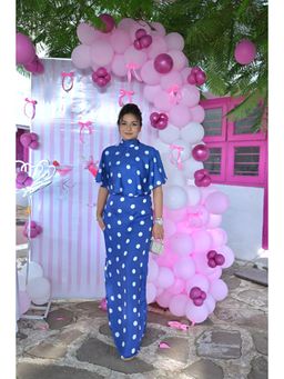 SUGERCANDY - The Elise Blue Polka Dot Maxi Dress