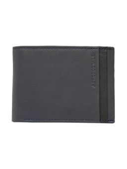 Aeropostale - Mens Leather Slimfold Walsenburg Wallet - Navy Blue