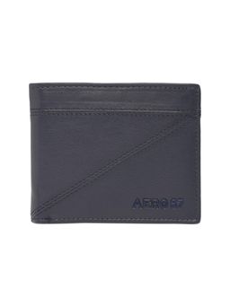 Aeropostale - Mens Leather Global Coin Menlo Wallet - Navy Blue