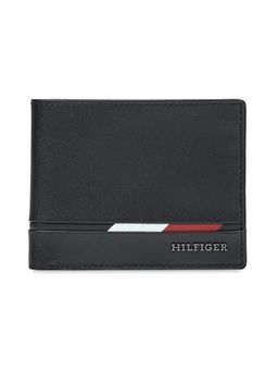 Tommy Hilfiger - Mens Leather Passcase Stege Wallet - Black