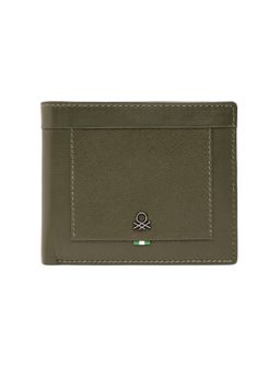 United Colors of Benetton - Mens Leather Global Coin Speyer Wallet - Olive
