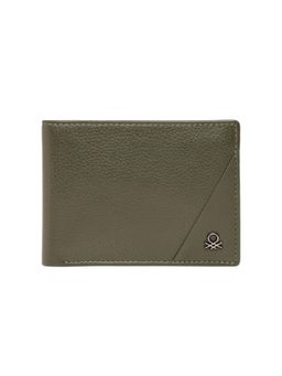 United Colors of Benetton - Mens Leather Slimfold Gladbeck Wallet - Olive