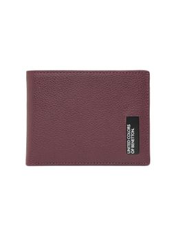 United Colors of Benetton - Mens Leather Global Coin Boppard Wallet - Wine