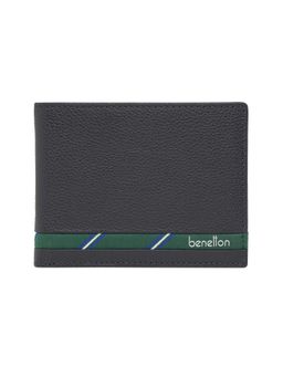 United Colors of Benetton - Mens Leather Slimfold Coburg Wallet - Navy Blue