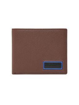 United Colors of Benetton - Mens Leather Passcase Fanipal Wallet - Dark Tan