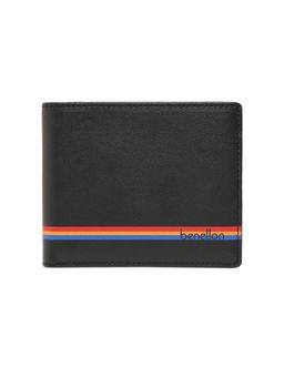 United Colors of Benetton - Mens Leather Global Coin Lyuban Wallet - Black