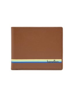 United Colors of Benetton - Mens Leather Global Coin Lyuban Wallet - Dark Tan