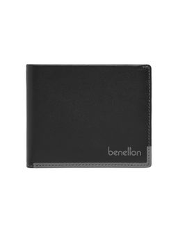 United Colors of Benetton - Mens Leather Global Coin Bouira Wallet - Black