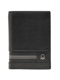 United Colors of Benetton - Mens Leather Trifold Frenda Wallet - Black