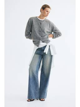 H&M - Women Grey Loose-fit cardigan
