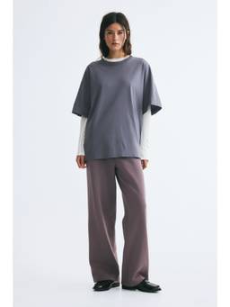 H&M - Women Grey Oversized T-Shirt