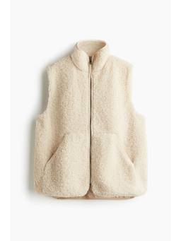 H&M - Women Beige Teddy Gilet