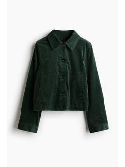 H&M - Women Green Cotton Corduroy Jacket