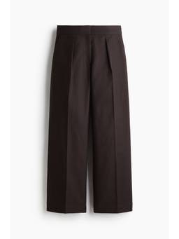 H&M - Women Brown Wide Twill Trousers