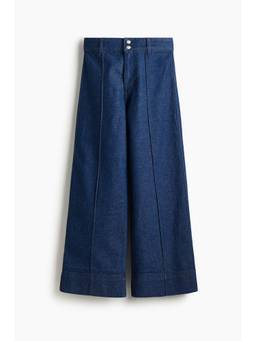 H&M - Women Blue Wide High Ankle Jeans