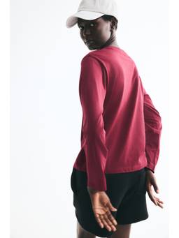 H&M - Women Red Long-sleeved cotton T-Shirt