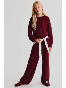 H&M - Girls Red 2-Piece Fine-Knit Set