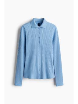 H&M - Women Blue Ribbed Cardigan