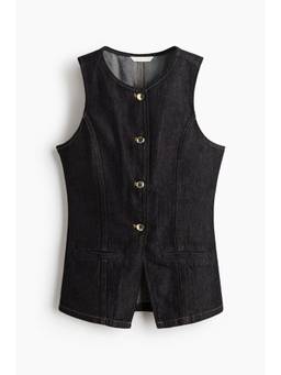 H&M - Women Blue Tailo Denim Waistcoat