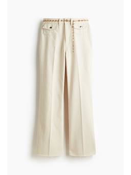 H&M - Women White Fla High Jeans