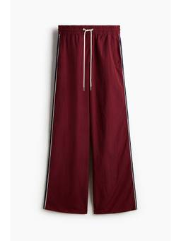 H&M - Women Red Nylon Drawstring Trousers