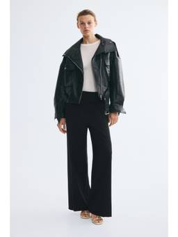 H&M - Women Black Wide tailored trousers