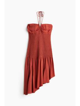 H&M - Women Red Smocked Halter Neck Dress