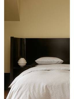 H&M - Beige Cotton Sateen Single Duvet Cover Set