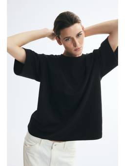 H&M - Women Black Interlock T-Shirt