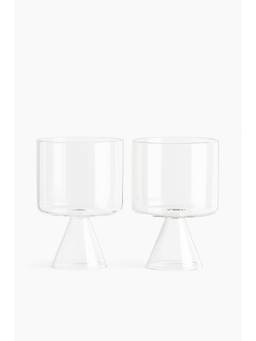 H&M - Transparent 2-Pack Mouth-Blown Glass Tumblers
