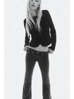 H&M - Women Black Flared Low Waist Jeans