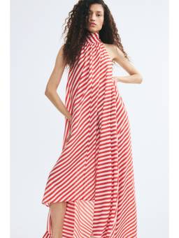 H&M - Women Red Tie-Detail A-Line Dress