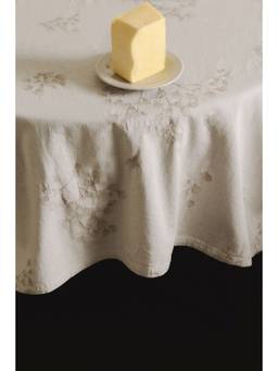 H&M - Beige Jacquard-Weave Sateen Tablecloth