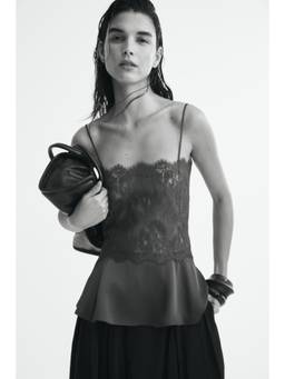 H&M - Women Purple Lace Strappy Top