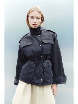 H&M - Women Grey Twill Cargo Jacket