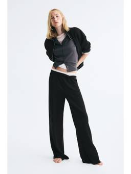 H&M - Women Black Pull-On Scuba Trousers