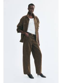 H&M - Women Brown Barrel High Waist Jeans
