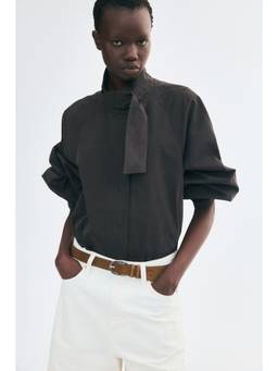 H&M - Women Brown Oversized Twill Jacket
