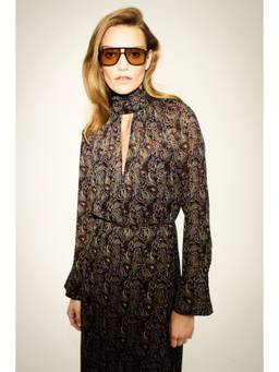 H&M - Women Black Scarf-Collar Dress