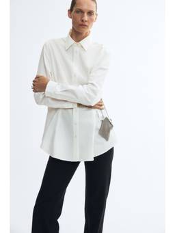 H&M - Women White Lacing-Detail Cotton Shirt