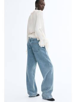 H&M - Women Blue Wide High Waist Jeans
