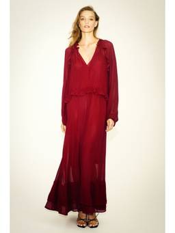 H&M - Women Red Flounce-Trimmed Dress